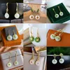 Designer Original Series Classic Natural Hetian Jade Simple Round Earrings Chinese Style Charm Ladies Silver Jewelry Dangle & Chandelier