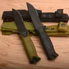 GB G1500 Survival Couteau droit 4 modèles 12C27 Dents de scie Titane noir enduit Drop Point Lame fixe Camping Randonnée Chasse Couteaux tactiques Avec gaine Kydex