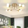 Noordse ontwerp slaapkamer plafondlamp modern minimalistisch smeedijzeren studie woonkamer hal led light e27 lichten