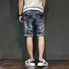 Shan Bao Heren Straight Losse Katoen Denim Shorts Zomer Klassieke Stijl Grote Maat Jeugd Merk Kleding Casual Jeans 210531