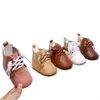 Boots 5 Colors اطفال الأطفال الرضع الناعم ذي الأحذية الجوارب الجلدية المشي مضاد للانزلاق هدية عيد ميلاد الشتاء حذاء رياضة رجعية 0-24M
