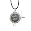 Hängsmycke Halsband Viking Rune Pentagram Halsband Wiccan Pagan Norse Runic Elder Futhark Smycken