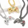 Кулон ожерелья хип-хоп ювелирные изделия контроллер ожерелье алмазные очаровательные подарки для мужчин, женщин, детей и мальчиков