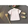 LOVE DDMM Mädchen-Sets, Sommer-Kinderkleidung, Mädchen, handgefertigt, mit Perlen, Blumen, gestreiftes T-Shirt + Schleife, weites Bein, Shorts, Anzug 210715