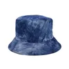 Chapeau seau Tie Dye réversible en coton, casquette de pêcheur multicolore, chapeau de soleil pliable 2241