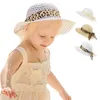 Sombrero de pescador para niños y niñas, gorros de bebé de Color sólido con estampado de leopardo a la moda, gorros versátiles para niños de primavera y verano ZYY953