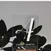 Party Decoration Personalized Wreath Wedding Table Numbers Modern Signs Leaves Decor Clear Acrylic Number