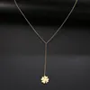 Chaînes Fashion Clover Pendant Gold for Women Metal Chain Collier Party Charm