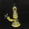 Straight Hookah Eye Silicone Bong 7 pulgadas Fumar tabaco Percoladores bongs Cubilete extraíble Tubos de agua de vidrio irrompibles Dab Rigs Recicladores