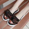 Summer bowtie outside wear flat slippers foreign trade fashion all-match high quality women's shoes size 35-43