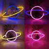 LED Planet Neon Sign USB Strip Holiday Lighting Christmas Home Room Party Decorative Wall Night Lights for Kid Gift5561287