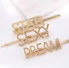 2pic Fashion Hair Pins Pearl HairPin Persoonlijkheid Creatieve Privé Custom English Name Pearls Side Clip Mix and Match AAA59