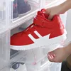 Acryl Duroplasten Dikker Clear Plastic Schoenen Box Stofdicht Schoen Sterke opbergdozen Flip Zwart Transparante Kleur Stapelbare Organisator