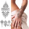 Поддельные татуировки временные татуировки большой узор наклейки водонепроницаемый рукав рука пальца груди татуировки черное тело искусства для женщины