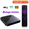 A95x F3 Air II RGB Android Caixa de TV Android 11 Amlogic S905W2 4GB RAM 64GB Dual Wifi 4K 60fps VP9 BT5.0 YouTube Set Top Box 2G 16G