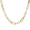 Minimalistisk rostfritt stålkedja choker halsband uttalande metall guld 14k krage halsband mode smycken gåvor bijoux femme