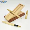 Arrival High Quality 2 Pcs Pen And Wooden Pencil Box Roller Ball Pens Ballpoint Case P503