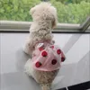 Pet Dog Apparel Cat Strawberry Princess Dresses Thin Sweet Dress For Small Girl Dog Sweet Pet Kirt Valpkläder7445517