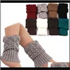Hosiery 1 par kvinnor virka manschetter knit toppers boot strumpor vinter h9 dtybn imgr2