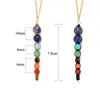 Natural Stone Gold Plated Handmade Rope Braided Pendant Necklaces For Women Girl Fashion Party Club Decor Lucky Energy Jewelry