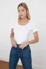 Trendyol 100 Katoen Rib Kraag Basic Gebreide T-shirt Twoss20TS0138 G220228