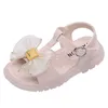 Sandales bébé filles 2022 été dentelle nœud papillon princesse chaussures enfants fête d'anniversaire enfants plage bébé enfant en bas âge