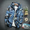 Windbreaker Jackets Men Casual Spring Hooded Camouflage Jacket Mens Streetwear Hip hop Sportwear Camo Army Jacket Clothes X0621