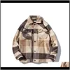 Men'S Wool Blends Apparel Men Woolen Coats Jackets Autumn Winter Retro Casual Plaid Coat Male Fashion Jacket Korean Streetwear Ma 9Qram