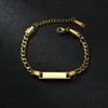 Goxijite Trendy Custom Engrave Name Bracelet For Women Kid Stainless Steel Adjustable Date Charm Gift Link Chain1999160