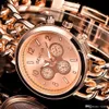 여성 제네바 골드 시계 패션 카우보이 체인 석영 의류 시계 숙녀 복장 시계 레트로 펑크 빛나는 손목 시계