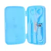 4pcs Baby Care Set Stainless Steel Children Nail Clippers File Tools - Blue