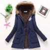 Ailegogo Women Winter Military Coats Cotton Wadded Hooded Jacket Casual Parka Thickness Warm XXXL Size Quilt Snow Outwear 211023