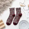 Мужские носки 1 пара Женская осень и зимний стиль в трубе с деревянными ушами мода тренд хлопок