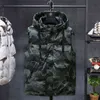 Hommes hiver gilets hommes sans manches veste épais Camouflage gilet décontracté à capuche gilet mâle chaud gilets Outwear grande taille 7XL 211105