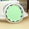 10 couleurs Crystal Metal Little Mirrors Pocket Pocket Mini miroir cosmétique Round Femmes Cosmetics Clamhell Looking Glass BH5234 TYJ