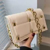 أكياس مسائية برشام سميكة سلسلة جلد الوجه crossbody للنساء أزياء المرأة مصمم حقائب ومحافظ سيدة الكتف رسول حقيبة