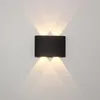 Wall Lamp Led Aluminum Outdoor Indoor Ip65 Up Down White Black Modern For Home Stairs Bedroom Bedside Bathroom Light