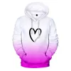 Classic Hot Men's Men / Women Sweatshirts 3D Hoodies Custom Colorful Gradient Hoodie Män / Kvinnor Solid Färg Hoody Rainbow Clothing Y211118