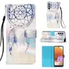 Étui portefeuille en cuir pour Samsung A32 A52 A72 5G A02 X couverture 5 S21 FE PLUS Xiaomi Redmi note10 10s POCO M3 F3 3D Dreamcatcher Mandala Skull hibou Papillon