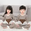 Tuonxye jongens meisjes pyjama set kinderen schattige pyjama katoen kinderen lange mouw pyjama kind pijama baby nachtkleding kleding 210908