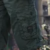 Coton taille élastique Shorts mode été mollet longueur hommes décontracté Style militaire marque Cargo mâle 28 hommes