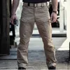 S-6XL Men Casual Cargo Pants Waterproof Outdoor Hiking Trekking Army Tactical Sweatpants Camo Military Multi Pocket Male Trouser 210715