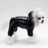 Top Pet Dog Clothes Winter Warm Puppy Jumpsuit Pet Dog Coats Vattentät Hooded Coat Tjockad päls hund ner Jumpsuits 211106