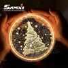 Holiday Light Christmas Decoration Lamp Room Decor Accessories Hanging Lights Snowman And Merry LED 211018