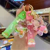 Creative New Liquid Oil Chubby Bear Quicksand Porte-clés Mignon Flottant Ballons Colorés Porte-clés Fille Sac Pendentif Cadeaux Porte-clés G1019