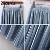 Long Skirts For Women Slim Summer Pleated Womens Pink Sexy Woman Skirt Female Faldas Largas Elegantes Jupe Femme 210514