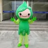 Halloween-Maskottchen-Kostüm mit grünen Blumen und Pfirsichen, hochwertige Cartoon-Charakter-Outfits, Erwachsenengröße, Weihnachten, Outdoor-Motto-Party, Outfit-Anzug für Erwachsene