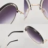 Occhiali da sole per occhiali da sole con protezione solare anti-UV con lenti sfumate per PC a montatura intera in metallo tondo unisex