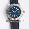 GF A17318101C1x2 A28318101C1X2 A2824 Автоматические мужские часы 43 мм синий циферблат Маркеры кожаные нейлон с белой линией Super Edition ETA часы PureTime A37D4