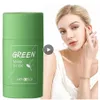 Green Tea Cleaning Eggplant Purifying Clay Stick Solid Mask Oil Control Anti-Acne Mud Cream Beauty Facial Skin Care